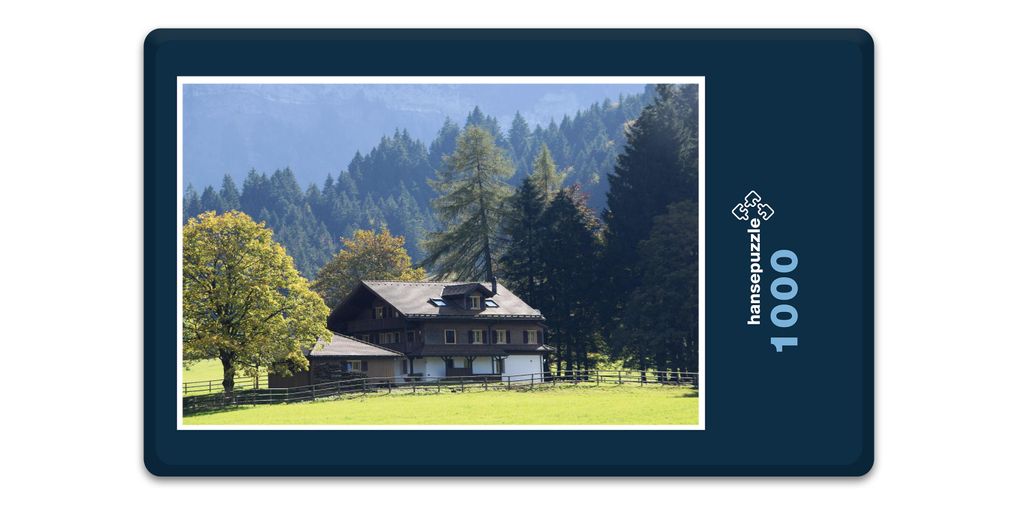 hansepuzzle 15814 - Bauernhof Puzzle, 1000 Teile, Gebäude, 60,0 x 46,0cm mit hochwertiger Aufbewahrung, Kartonbox und wiederverschließbarem Beutel