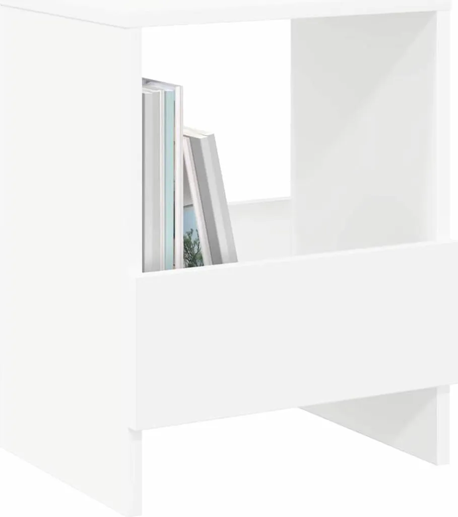 vidaXL Portariviste 2 pezzi Bianco 35x30x45 cm - Ordine e Stile - 3