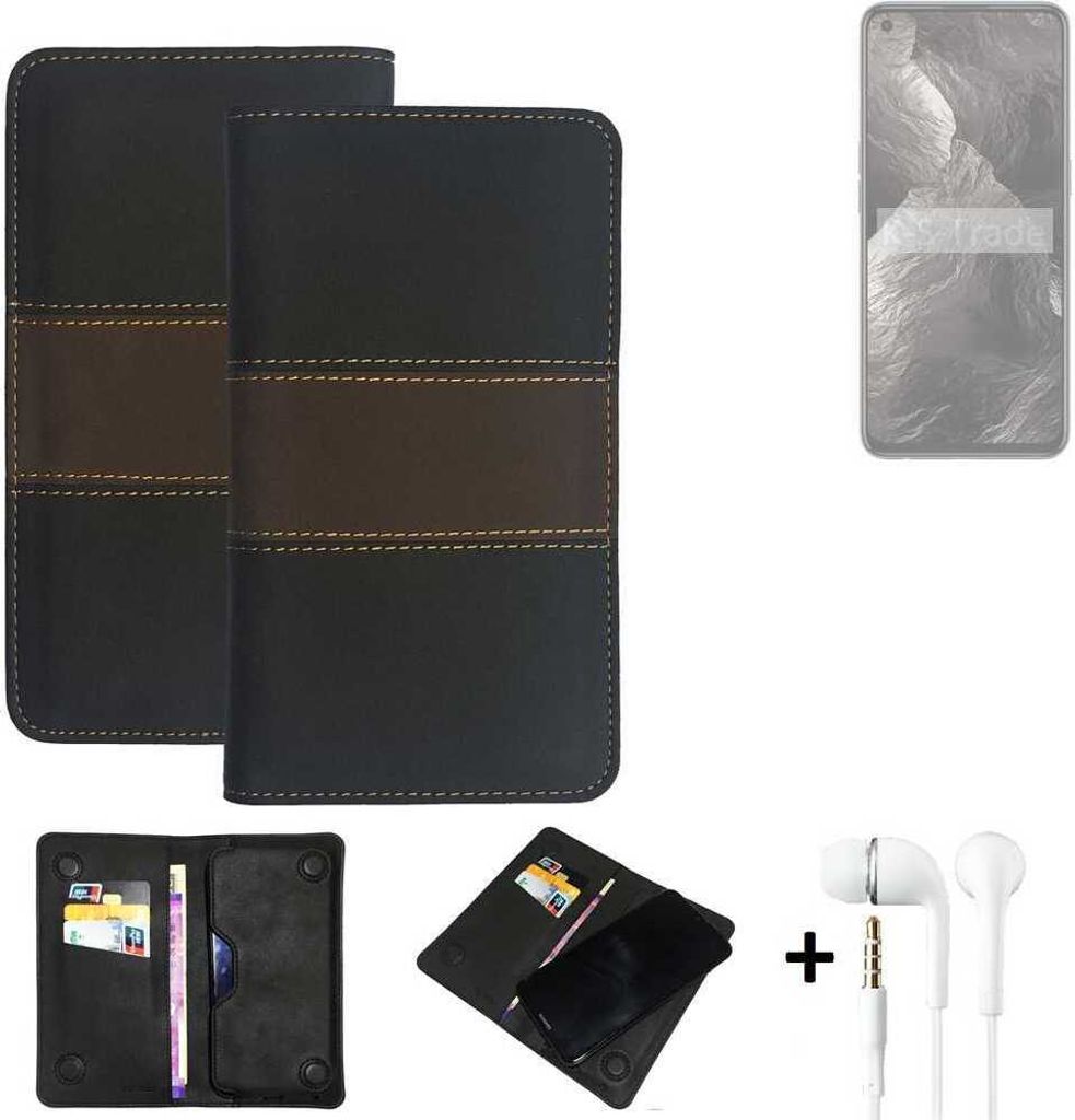 K-S-Trade Handyhülle + Kopfhörer kompatibel mit Realme GT Master Edition Schutzhülle Walletcase Bookstyle Tasche Schutz Case Hülle Wallet Cover