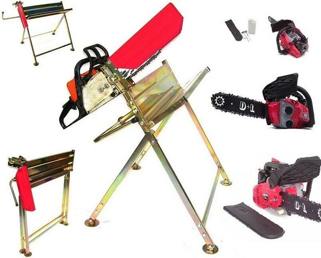 Ketten Sägebock 06062 m Kettensägehalter + 1,5PS Motorsäge Motorkettensäge 55888