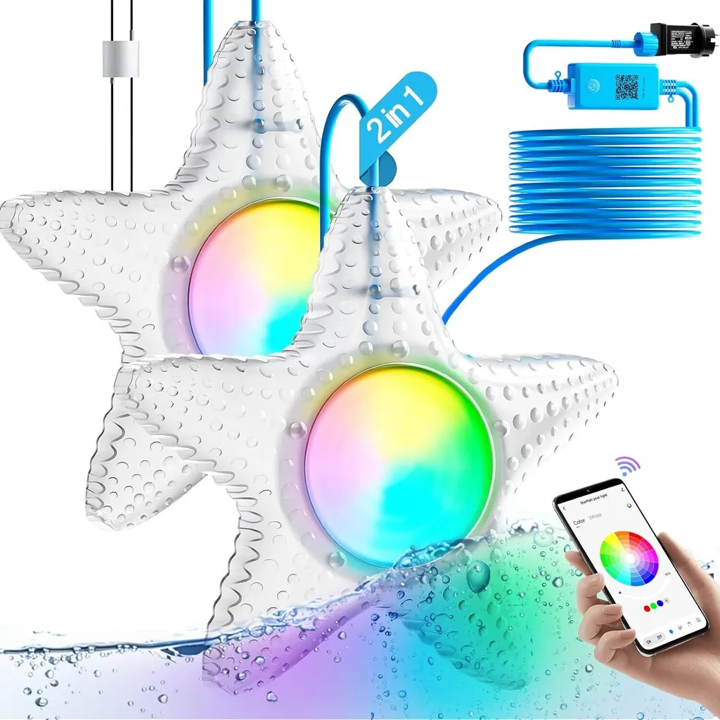 Illuminazione Smart Piscina DANSIOYE LED RGB - Design Subacqueo IP68