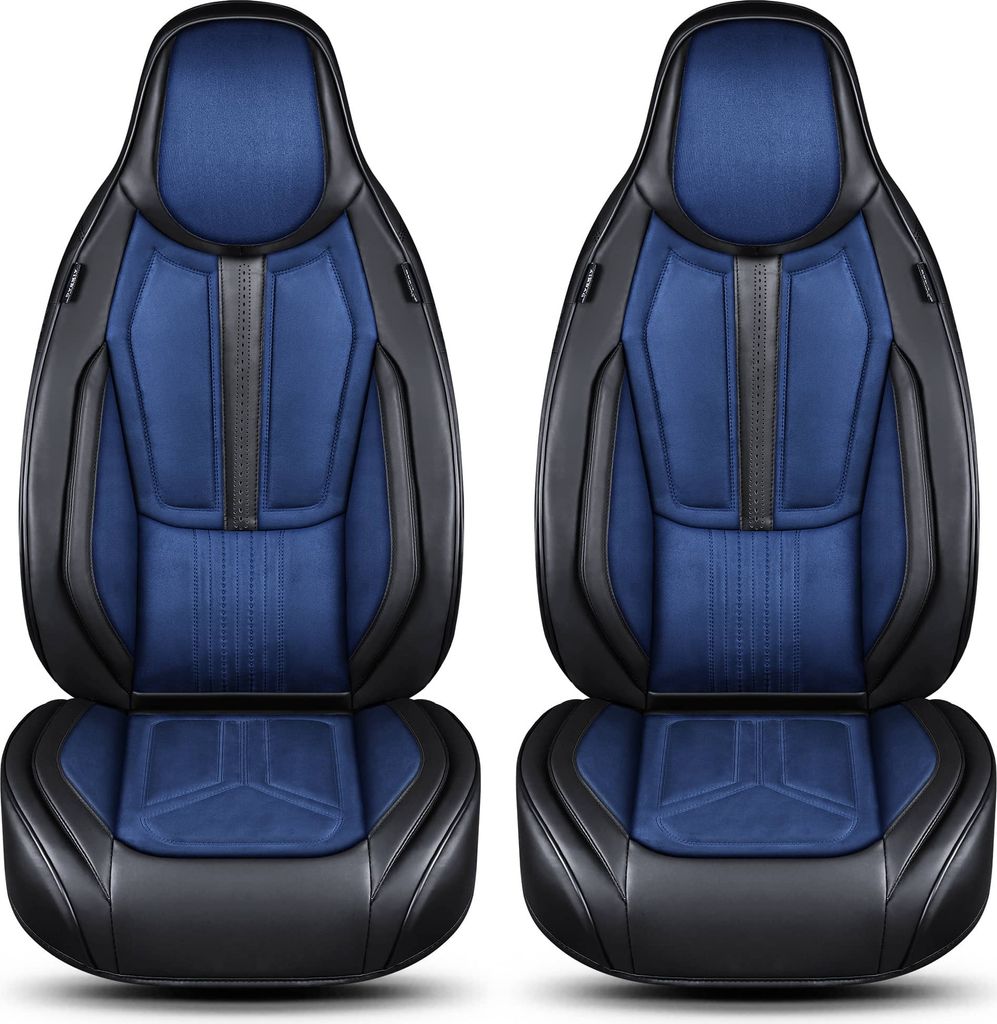 Ford Focus 4 Bj ab 2018 kompatible Schonbezüge in Schwarz/Blau DS5