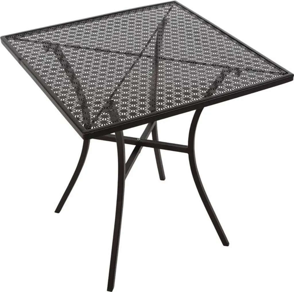 Table bistro carrée Bolero en acier noir de 700 mm au design industriel