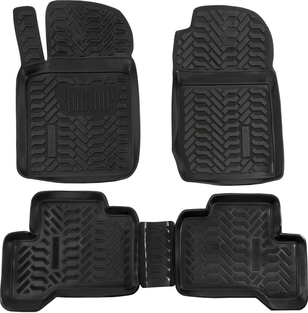 J&J AUTOMOTIVE | 3D Automatten Gummi Matten Gummifußmatten TPE Passend Für Suzuki Grand Vitara 3D 2005-2015, Schwarz, Anti-Rutsch, Allwettermatte...