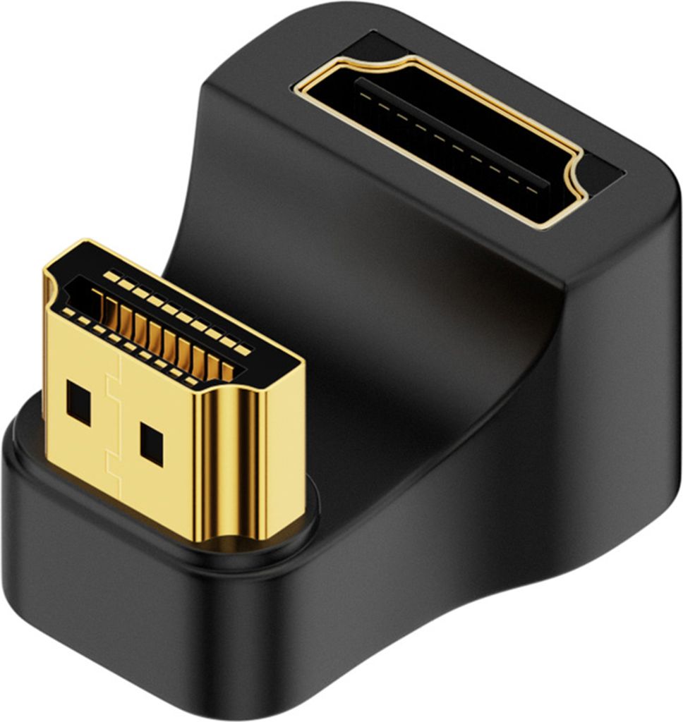 Adapter HDMI-kompatibel Männlich zu Weiblich 180 Grad Adapter 8k @ 60hz HD Ausgang Tragbare Keine Verzögerung Stecker und Spielen Konverter mit A...
