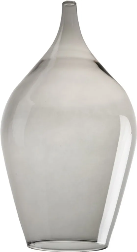 Grand vase décoratif en verre gris Ares diamètre 20cm hauteur 37cm