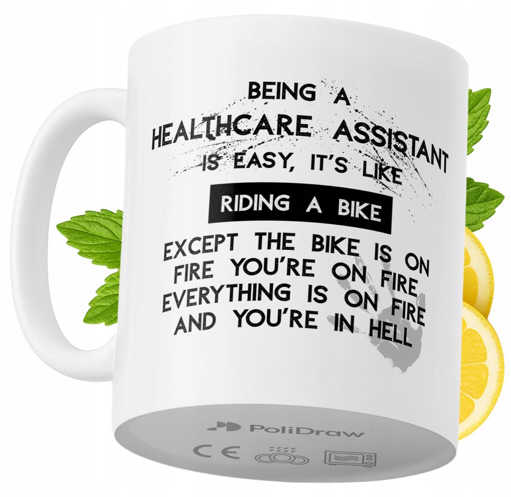 Lustige Tasse für Pflegehelfer/innen - Kaffee- oder Teetasse mit witzigem Textdesign - ideal für Geburtstage, Namenstage, Feiertage und besondere...