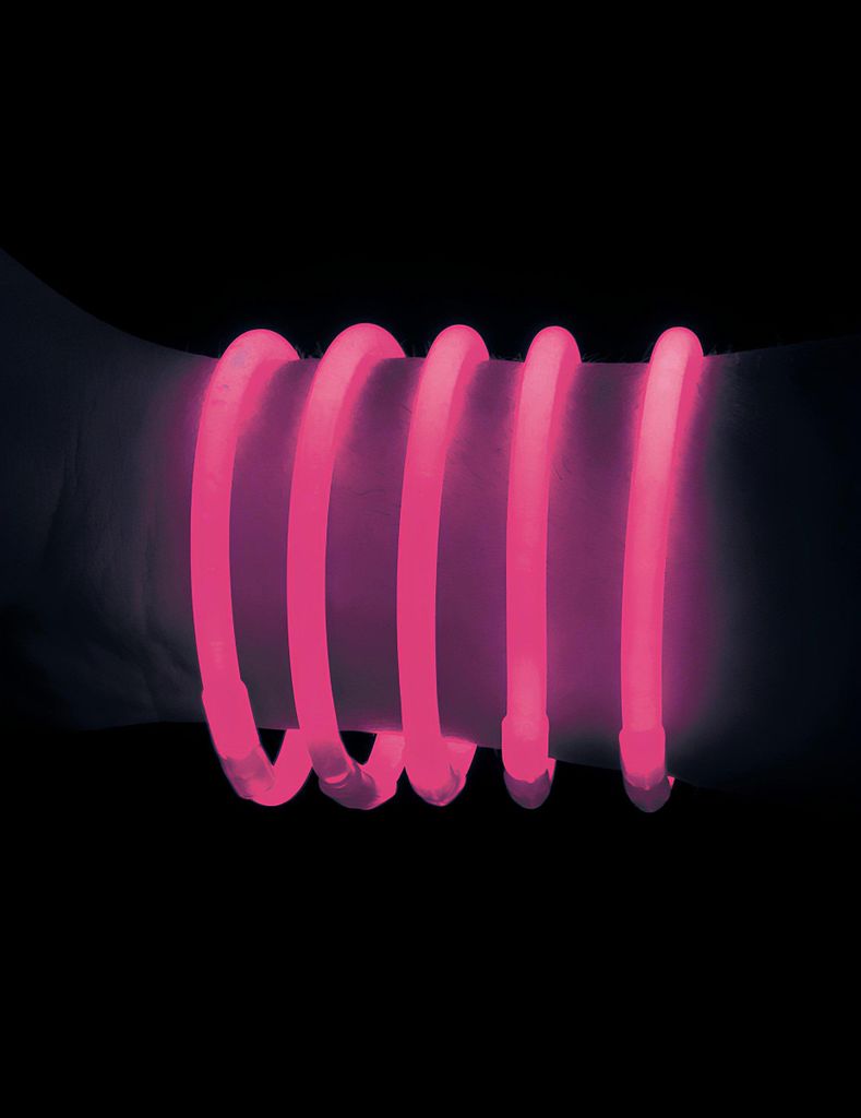 100 Knicklichter Armbänder Erwachsene pink - Einheitsgröße