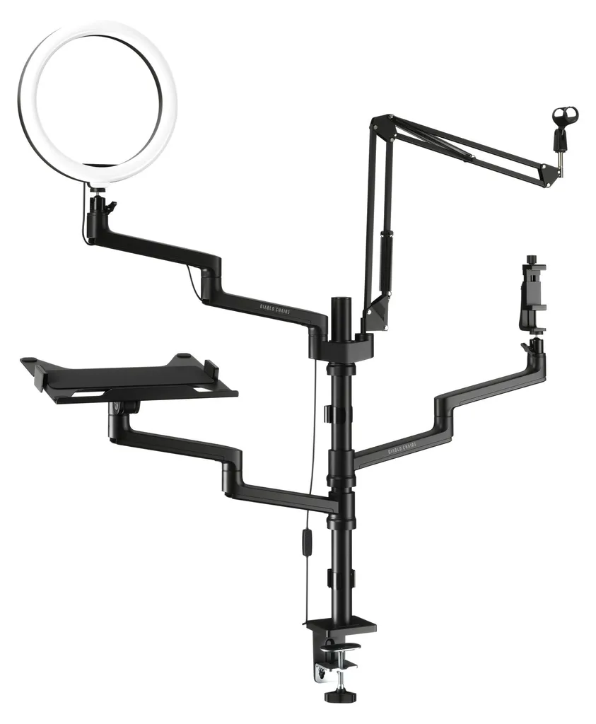 Kit vlogging Diablo : support micro et moniteur avec éclairage LED