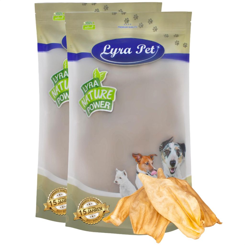 200 Stk. Lyra Pet Rinderohren ca. 4 kg