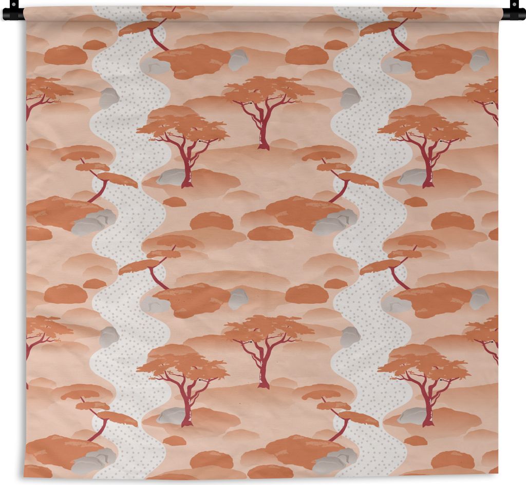 MuchoWow Wandteppich Wandbehang Garten - Japan - Muster - Asien 150x150 cm Tapisserie Dekoration Wandtuch - Wohnaccessoires - Modernes