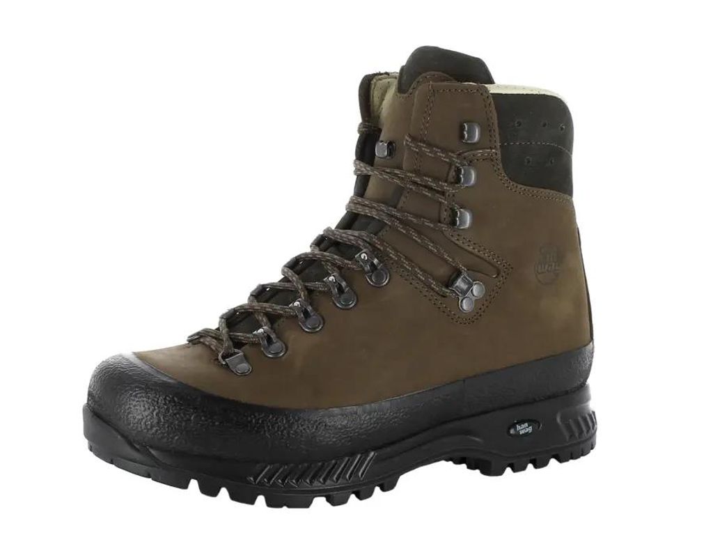 Hanwag Herren Trekkingstiefel Yukon Leder Wanderschuhe Braun