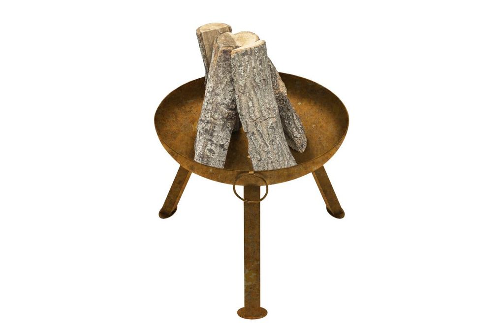 TheFavilla – Feuerschale Bombe aus Cortenstahl (2,5 mm) – Feuerstelle für Garten & Terrasse, Ø 48 cm, 7 KG, Wetterfest, Rostoptik, langlebig