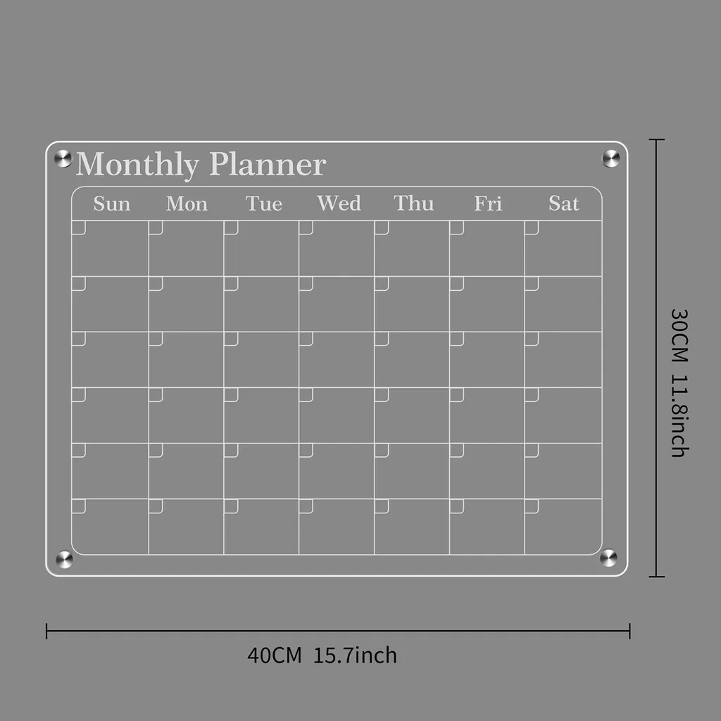 Organisateur Familial Magnétique en Acrylique - Tableau Planning 40x30