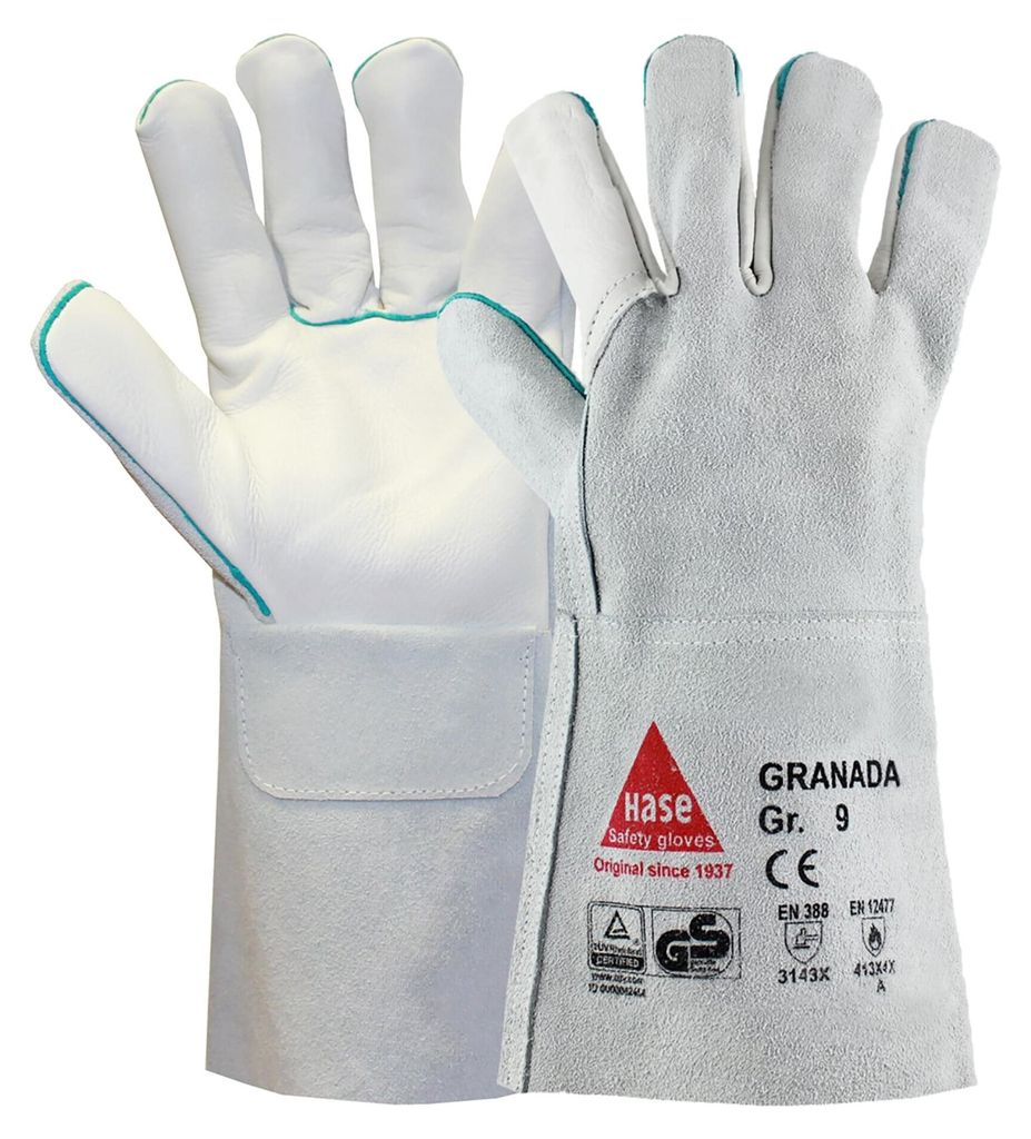 Hase Schweißerhandschuhe Granada Größe 9, Rindnarbenleder 6 Produktbild 