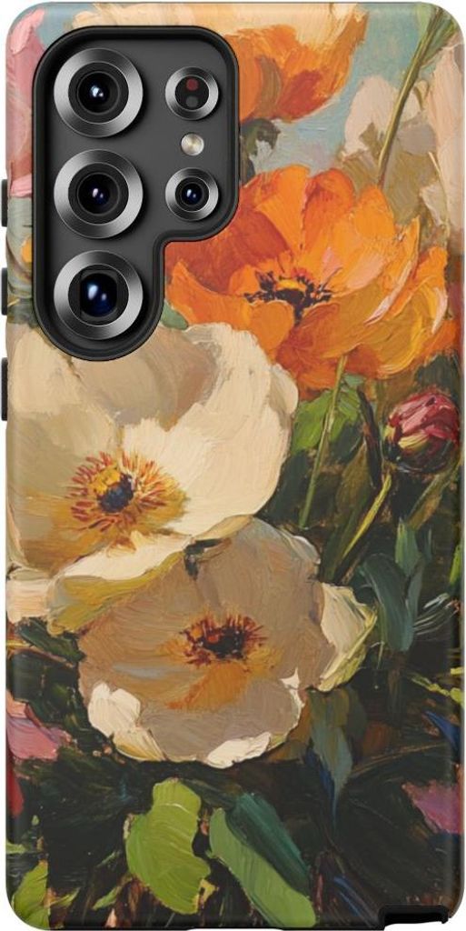 Farbenfrohes Blumen-Ölgemälde – Hülle Kompatibel mit Galaxy S25 Ultra