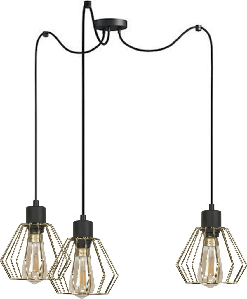 Luminaire de plafond style industriel noir loft pour salon et cuisine