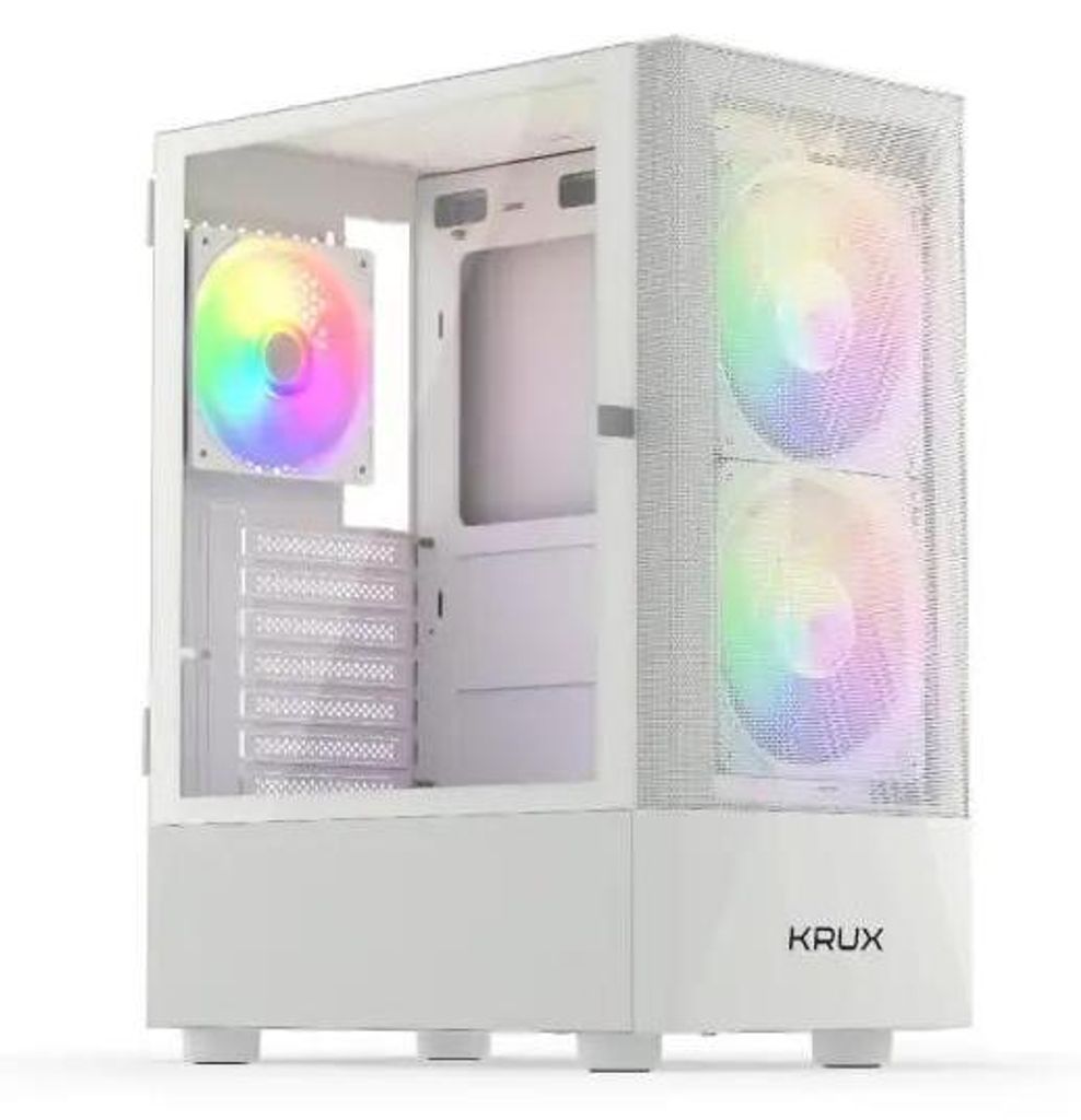 KRUX ATX Gaming-Gehäuse Vako White RGB, ATX, mATX, 3x Produktbild 