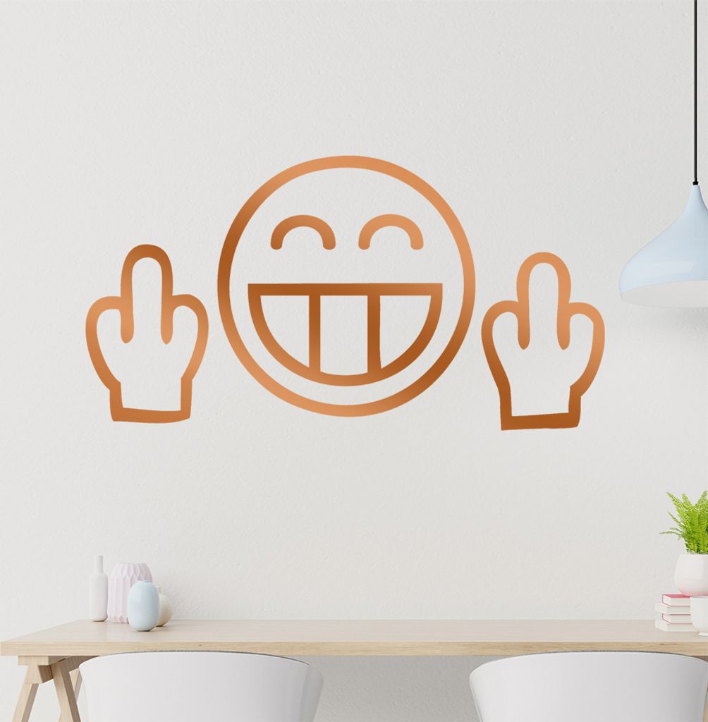 Fuck You Wandtattoo in 6 Größen - Wandaufkleber Wall Sticker - Dekoration, Küche, Wohnzimmer, Schlafzimmer, Badezimmer