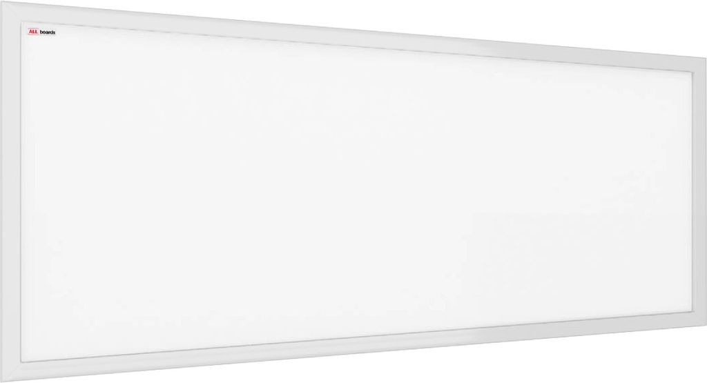 Magnetisches Whiteboard mit weißen Holzrahmen 30x70cm Produktbild 