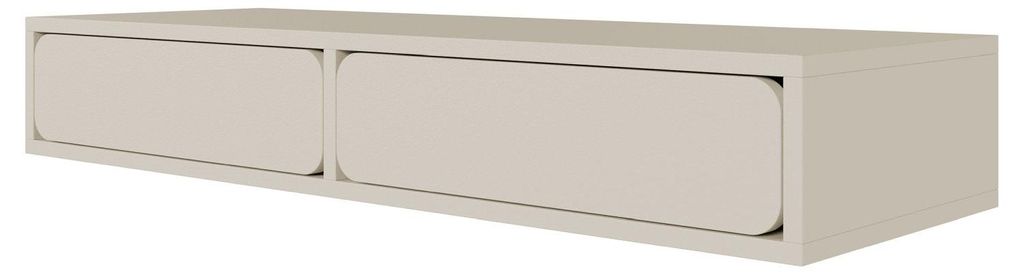 Selsey WUWU - Wandschminktisch mit 2 Schubladen, Greige, Produktbild 
