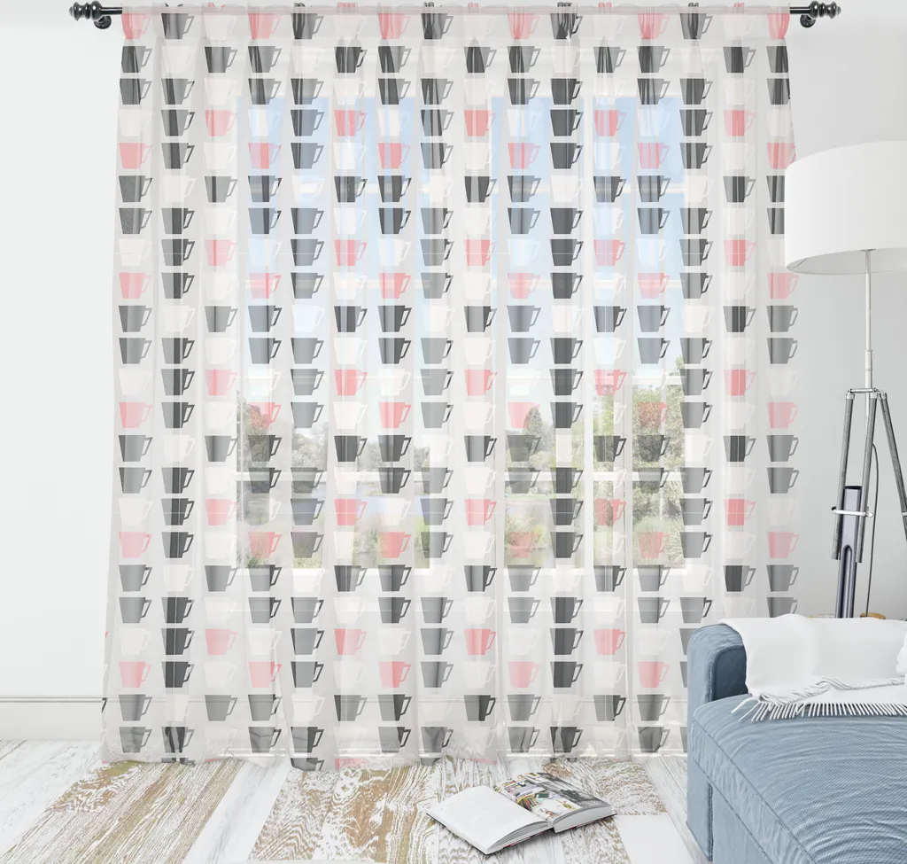 Arazzo Parete XL 220x274 ABAKUHAUS Satin Lavabile Rosa Grigio