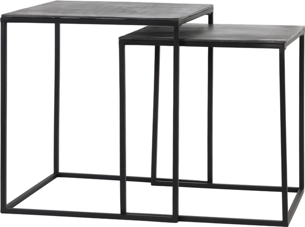 Light & Living - Beistelltisch BANOS - Ø44,5x50,5cm - Silber - 2er-Set
