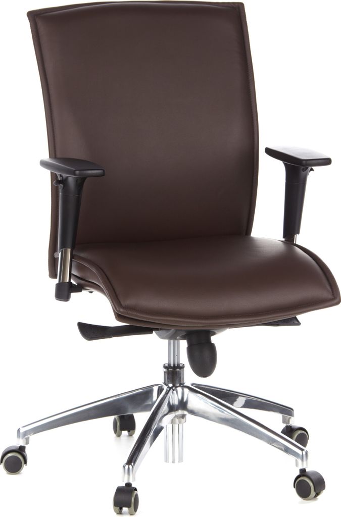 hjh OFFICE Luxus Chefsessel MURANO 10 Ergonomischer Bürostuhl mit Armlehnen (höhenverstellbar) Leder Drehstuhl für Büro, Zuhause