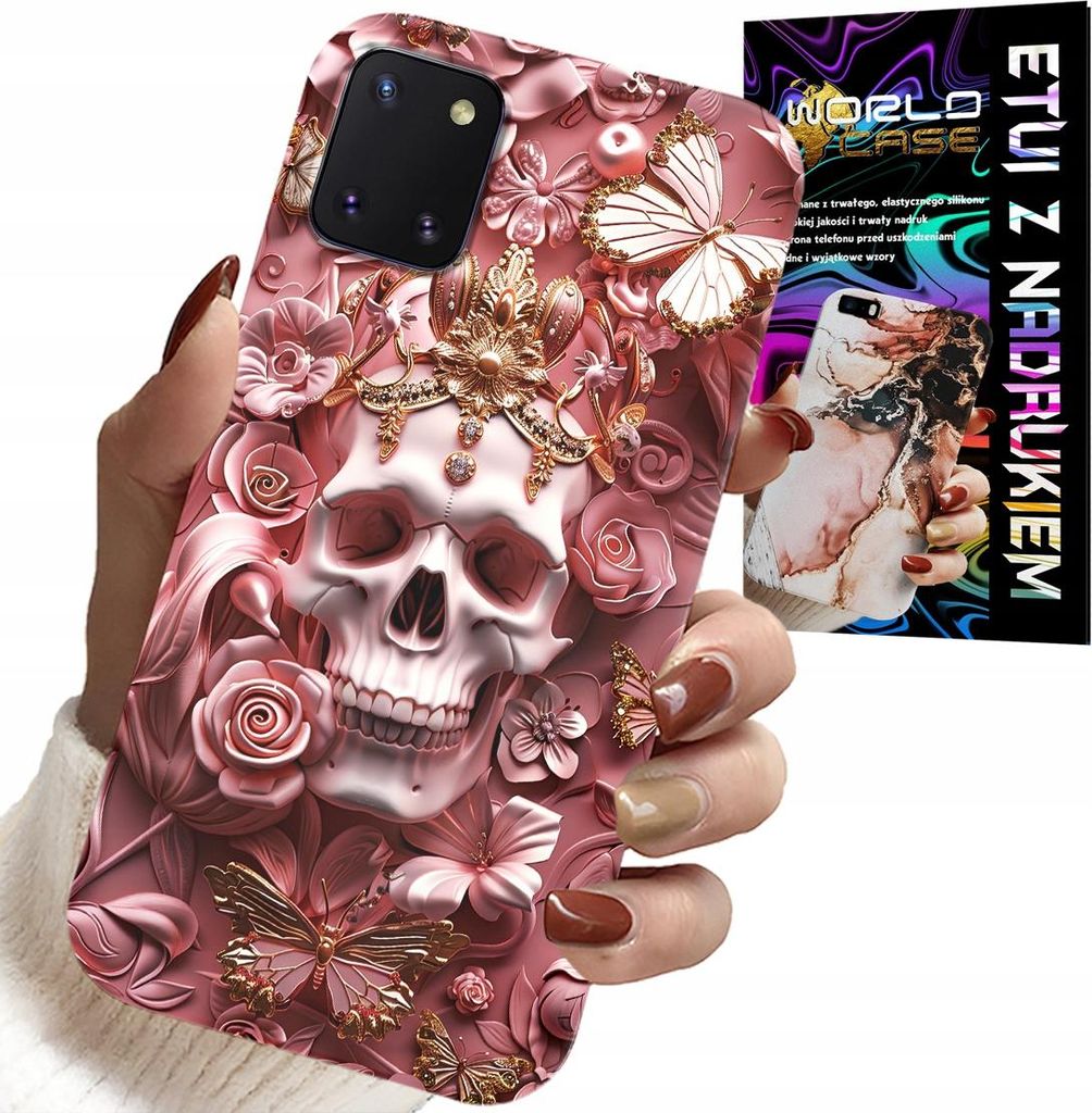 Hülle Für Samsung Galaxy A81 - Feminine, Trendige Designs, Totenkopf Mit Rosen