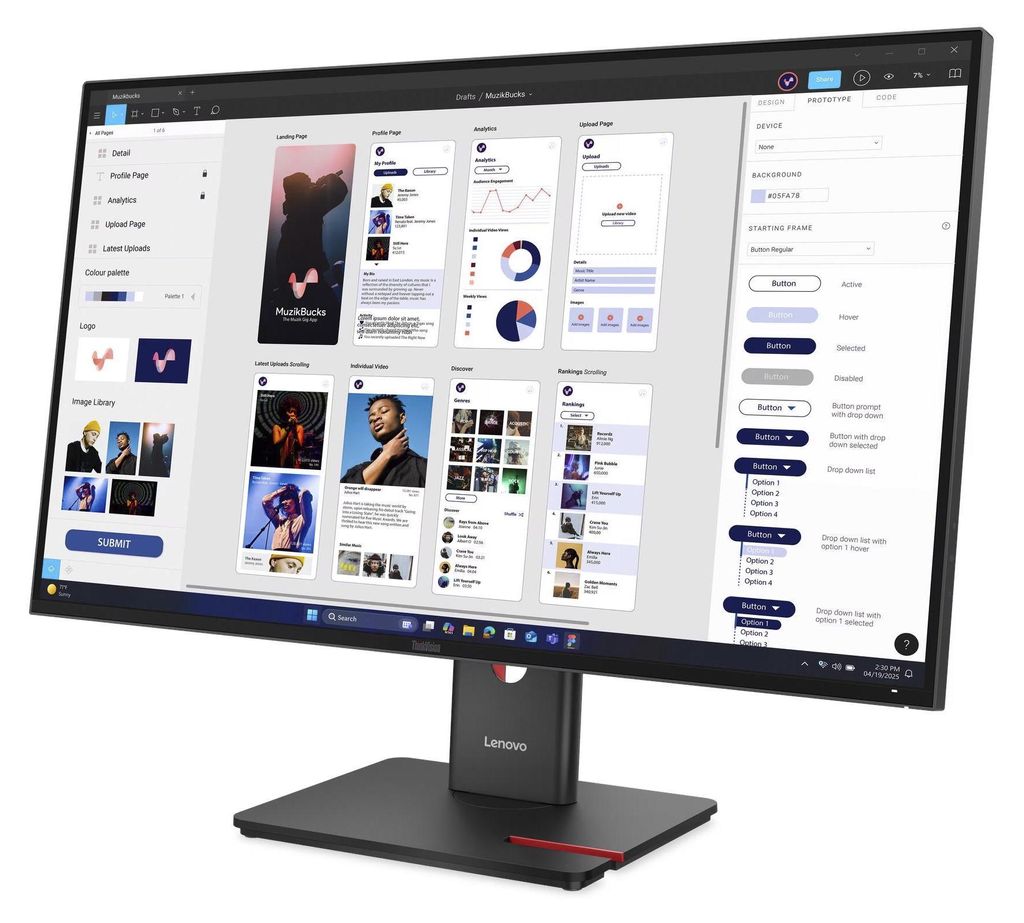 Lenovo ThinkVision T32UD-40 - LED-Monitor - 81.3 cm (32") Produktbild 