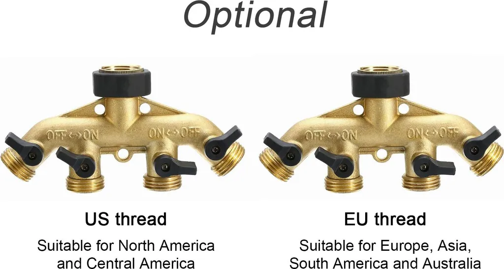 Distributeur de tuyau d'arrosage anti-fuite à 4 voies durables