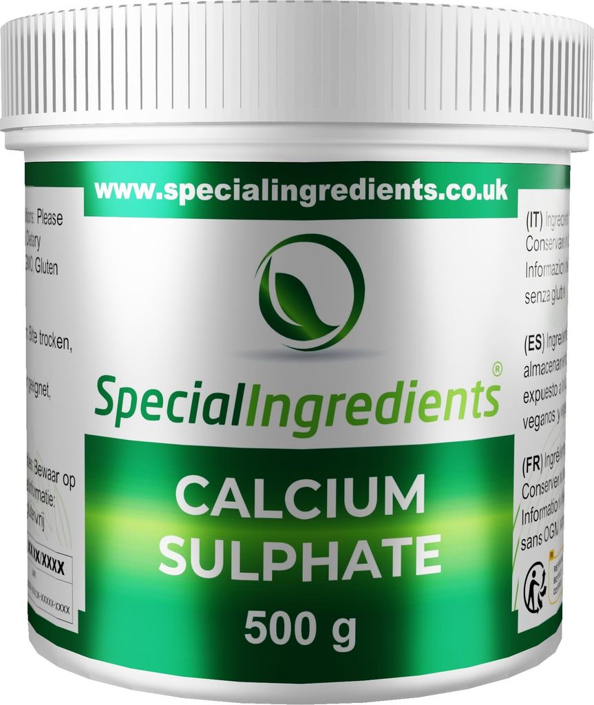 Special Ingredients Calciumsulfat-Pulver 500 g - Calciumsalz, Gips für Tofu & Backen, Lebensmittelqualität