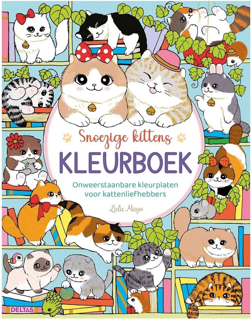 Livre de coloriage chatons Delta avec 50 illustrations mignonnes et zen