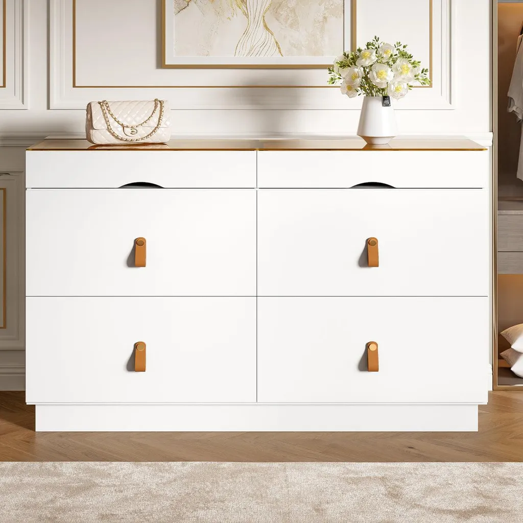 Coiffeuse et Commode de Rangement Blanche L120cm pour la Chambre - 4