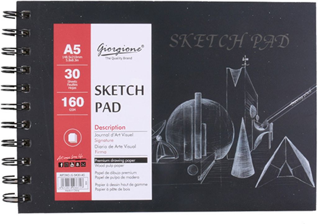 INF Skizzenbuch - Minimalistisches Hardcover-Zeichenblock A5