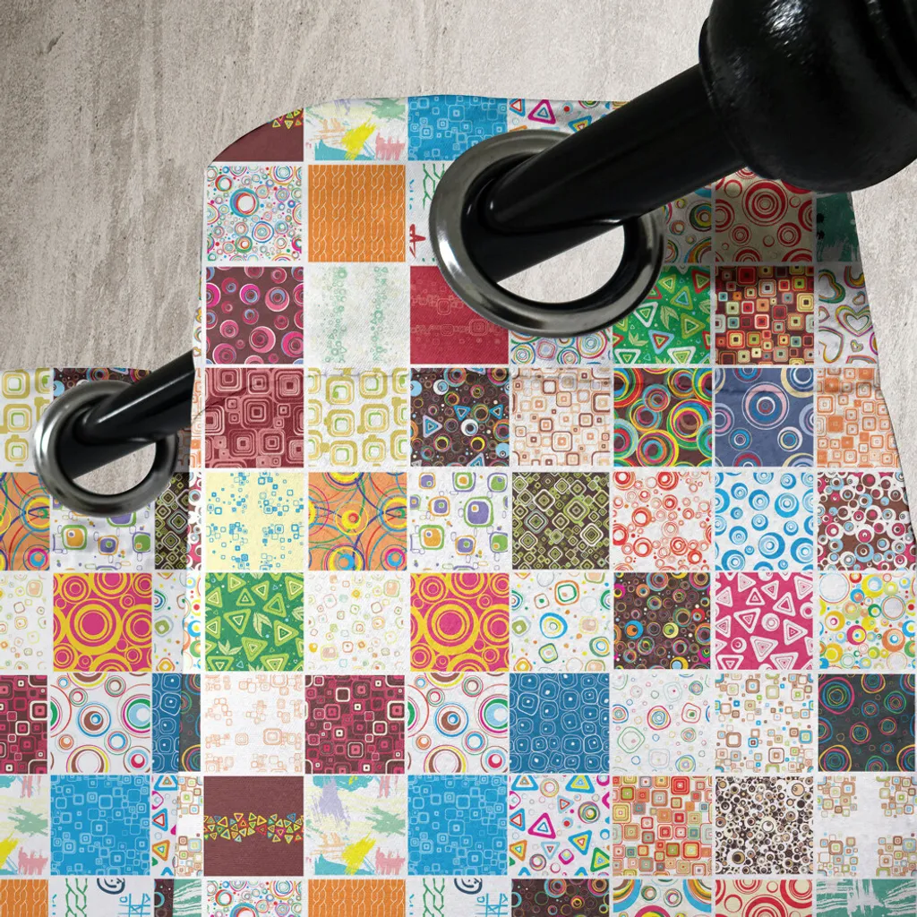ABAKUHAUS Runner Da Tavola 40x180 Cm - Stile Retro Americano Patchwork, Multicolore, Lavabile