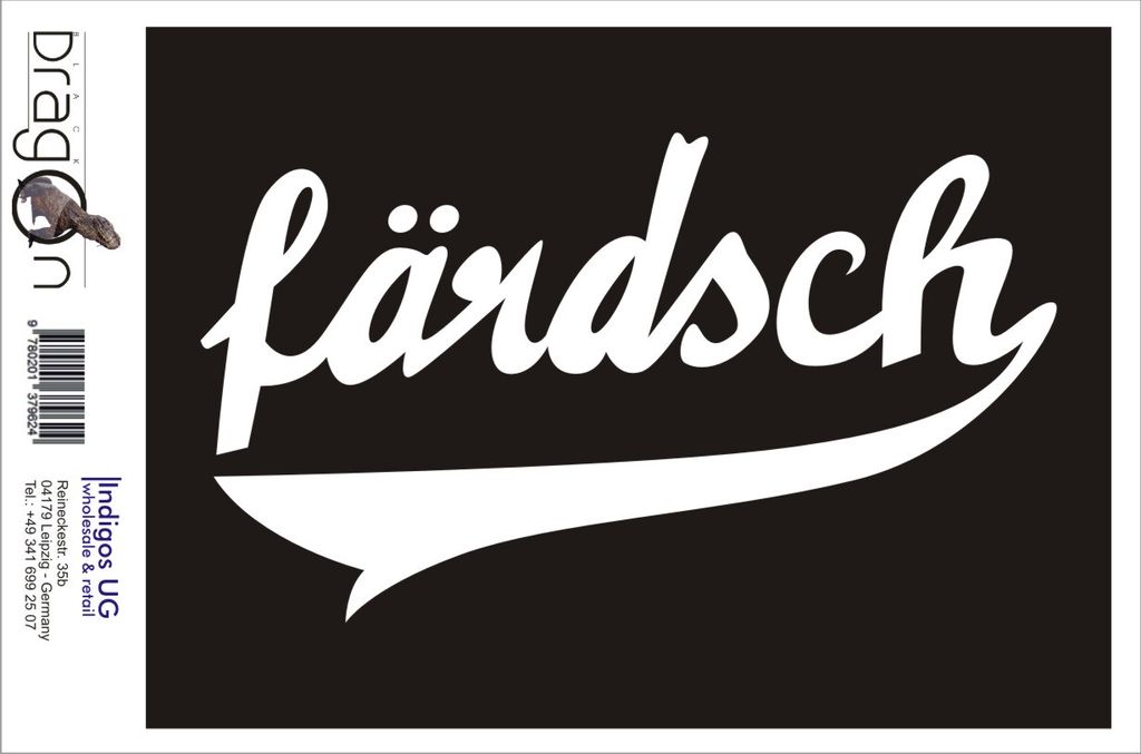Aufkleber / Autoaufkleber - JDM / Die cut / Auto / OEM - Färdsch - sächsich - 150x30mm rot - Heckscheibe / Heckscheibenaufkleber