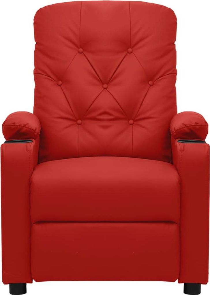 vidaXL Relaxsessel Weinrot Kunstleder
