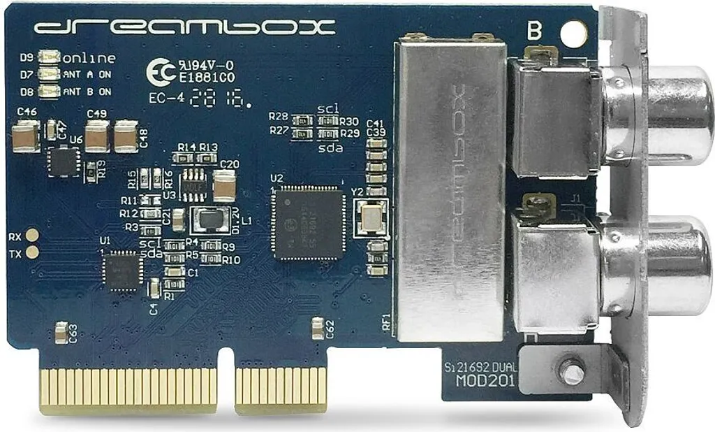 Tuner Dreambox Double DVB-C/T2 pour Modèles 820 7020 7080 900HD