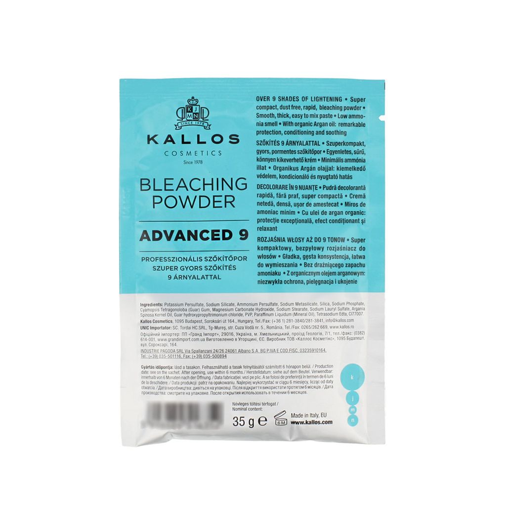 Kallos KJMN Advanced 9 Bleaching Powder 35 g Produktbild 
