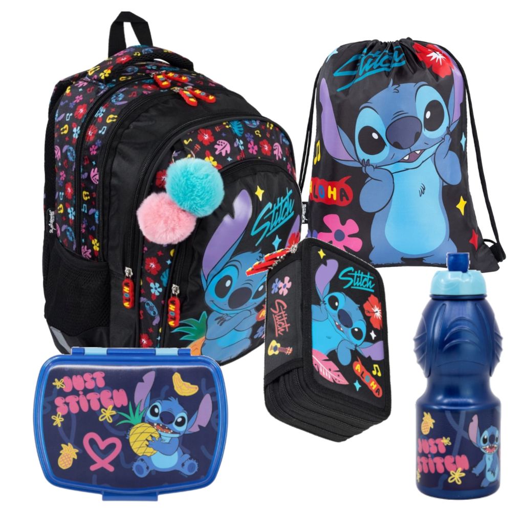 Rucksack Set 5-teiliges Schulset Lilo und Stitch Aloha Produktbild 