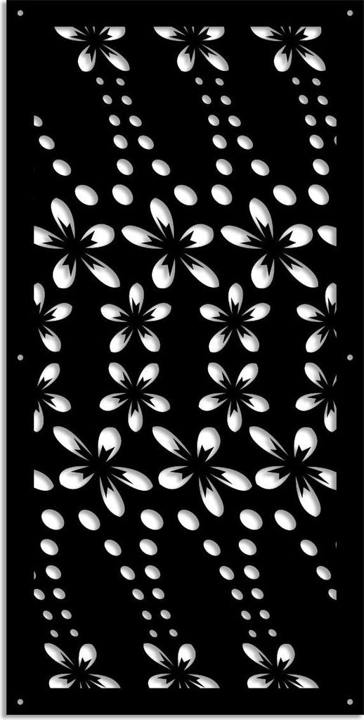 SPRING – Perforiertes PVC–Panel – Sonnenschutz 47x94 cm schwarz
