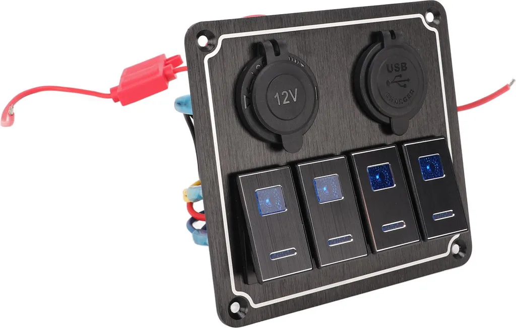 Panneau d'interrupteurs 12V contre surcharge pour voitures et remorques
