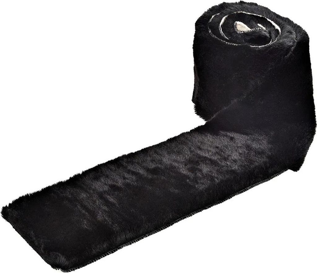Tischläufer Kunstfell schwarz Produktbild 