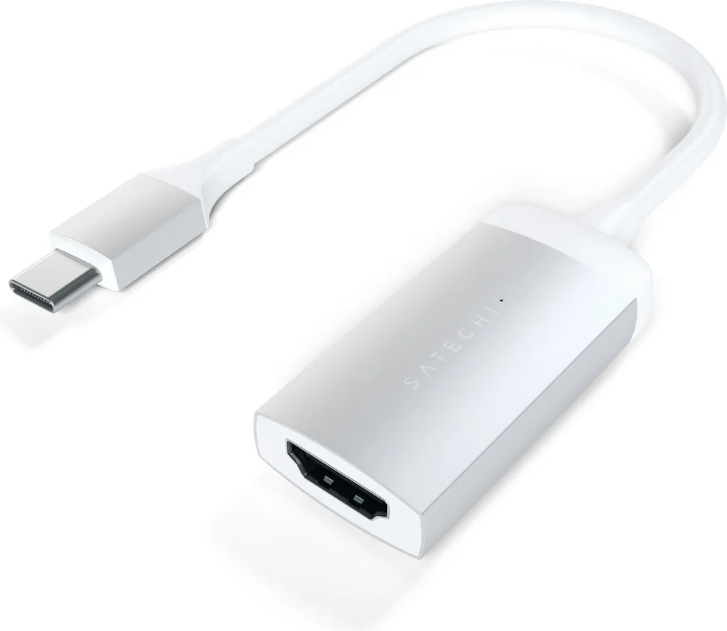 Adaptateur Satechi USB-C HDMI Argent pour Connecter Projecteur et TV 4K
