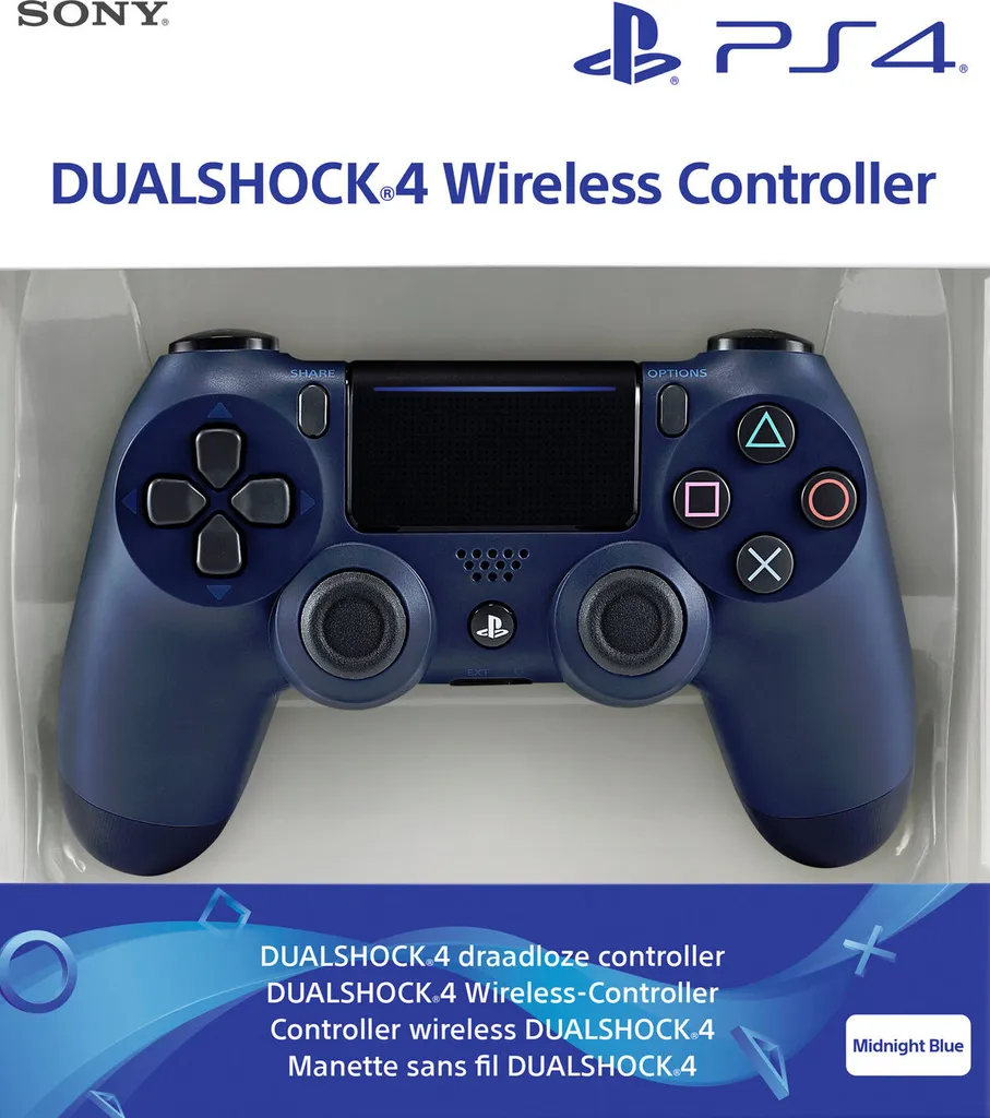 Manette sans fil DualShock 4 Bleu Nuit pour PS4 - Modèle Sony ZB-PS4