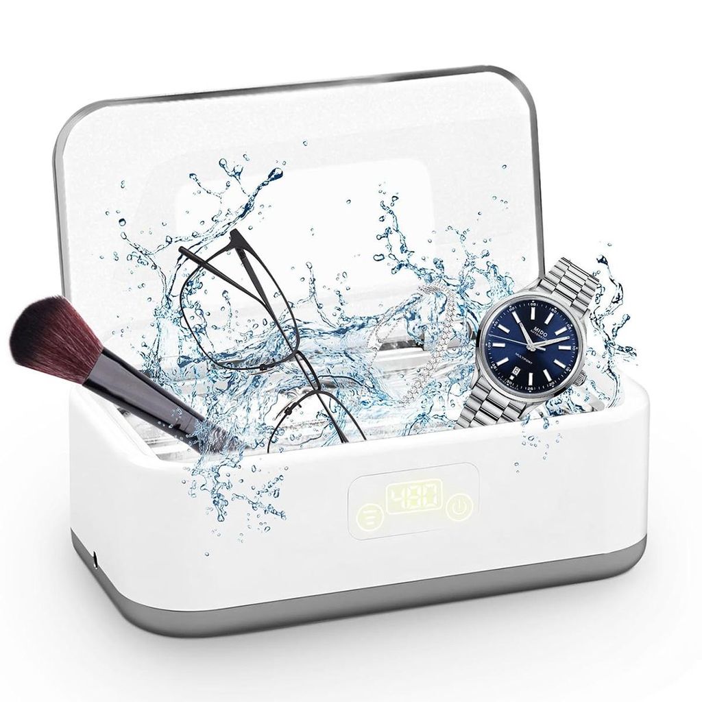 Ultraschallreinigungsgerät 800 ml,Brillen- & Schmuckreiniger für Zuhause, 5 Reinigungsmodi, Edelstahlbehälter