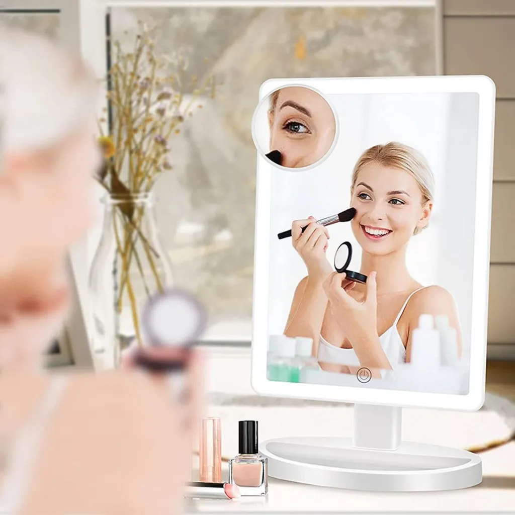 Specchio Trucco LED Professionale INF Bianco - Luce Make-up 360° - 6