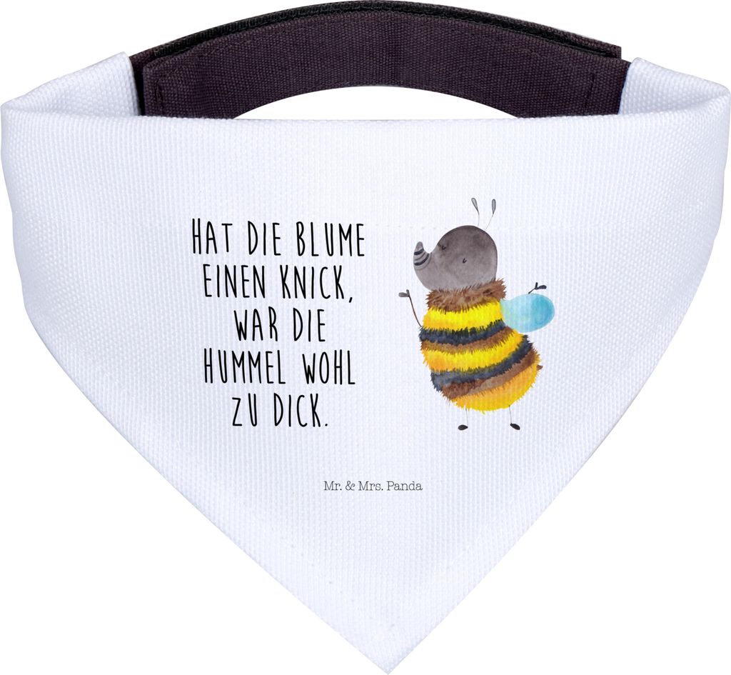 Mr. & Mrs. Panda Halstuch Hund Hummel flauschig - Weiß - Geschenk, Lustige Sprüche, Dreieckstuch, Für Hunde, Blume, Hundehalstuch, Biene, Bandan...