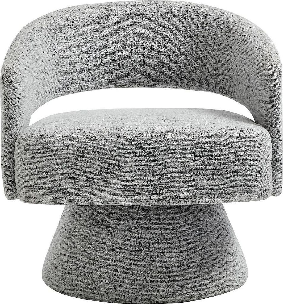 Drehbarer Sessel - Chenille Stoff Grau - FEDOTE Produktbild 